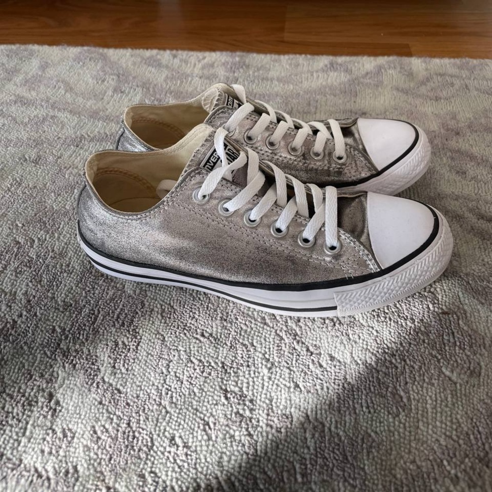 Converse Silver Low Top Sneakers